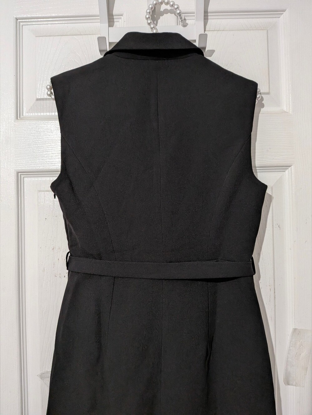 Commense Lapel Sleeveless Belted Wrap Maxi Dress - Picture 14 of 16